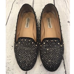 Steve Madden studded and rhinestone loafers